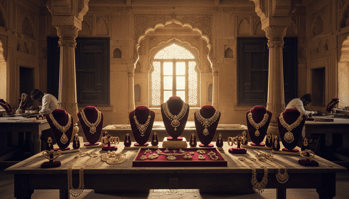 Epiklore jewellery displayed in a heritage haveli